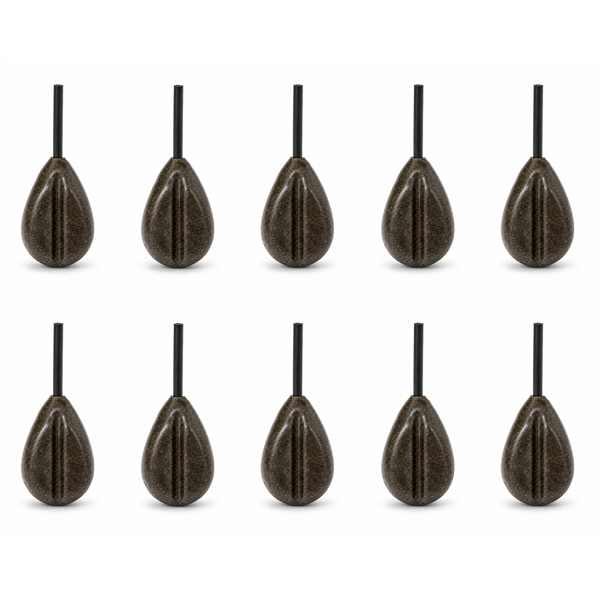 In-line Leads Bulk Pack: ten in-line carp leads